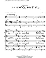 Hymn of Grateful Praise SSAA choral sheet music cover Thumbnail